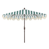 Beverly 9 ft. Designer Classic Scalloped Fringe Half Market Patio Umbrella
