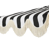 Beverly 9 ft. Designer Classic Scalloped Fringe Half Market Patio Umbrella