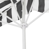 Beverly 9 ft. Designer Classic Scalloped Fringe Half Market Patio Umbrella