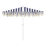 Beverly 9 ft. Designer Classic Scalloped Fringe Half Market Patio Umbrella