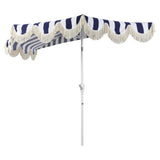 Beverly 9 ft. Designer Classic Scalloped Fringe Half Market Patio Umbrella