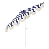 Beverly 9 ft. Designer Classic Scalloped Fringe Half Market Patio Umbrella