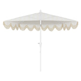 Beverly 9 ft. Designer Classic Scalloped Fringe Half Market Patio Umbrella