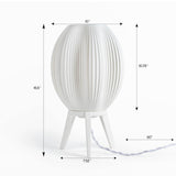 Wavy Modern Contemporary Plant-Based PLA 3D Printed Dimmable LED Table Lamp - JONATHAN Y