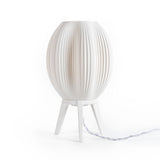 Wavy Modern Contemporary Plant-Based PLA 3D Printed Dimmable LED Table Lamp - JONATHAN Y