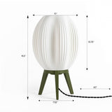 Wavy Modern Contemporary Plant-Based PLA 3D Printed Dimmable LED Table Lamp - JONATHAN Y