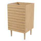Aubert Thick Linear Slat Modern Farmhouse 2-Shelf Bath Vanity Cabinet Only (Sink Basin not Included) - JONATHAN Y