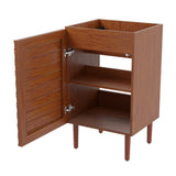 Aubert Thick Linear Slat Modern Farmhouse 2-Shelf Bath Vanity Cabinet Only (Sink Basin not Included) - JONATHAN Y