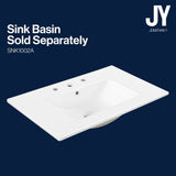Aubert Thick Linear Slat Modern Farmhouse 2-Shelf Bath Vanity Cabinet Only (Sink Basin not Included)