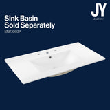 Aubert Thick Linear Slat Modern Farmhouse 2-Shelf Bath Vanity Cabinet Only (Sink Basin not Included)