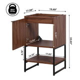 Juhl Chevron-Front Modern Minimalist 2-Shelf Bath Vanity Cabinet Only (Sink Basin Not Included) - JONATHAN Y