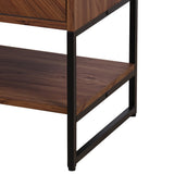 Juhl Chevron-Front Modern Minimalist 2-Shelf Bath Vanity Cabinet Only (Sink Basin Not Included)