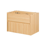 Sherwin Slat Modern Coastal 2-Drawer Wall Mounted Bath Vanity Cabinet Only (Sink Basin Not Included)