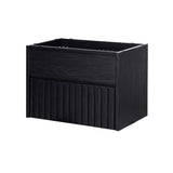 Sherwin Slat Modern Coastal 2-Drawer Wall Mounted Bath Vanity Cabinet Only (Sink Basin Not Included) - JONATHAN Y