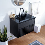Sherwin Slat Modern Coastal 2-Drawer Wall Mounted Bath Vanity Cabinet Only (Sink Basin Not Included) - JONATHAN Y