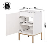 Rowan Geometric Modern Transitional 2-Shelf Bath Vanity Cabinet Only (Sink Basin Not Included) - JONATHAN Y