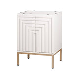 Rowan Geometric Modern Transitional 2-Shelf Bath Vanity Cabinet Only (Sink Basin Not Included)