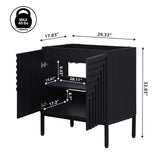Rowan Geometric Modern Transitional 2-Shelf Bath Vanity Cabinet Only (Sink Basin Not Included)