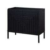 Rowan Geometric Modern Transitional 2-Shelf Bath Vanity Cabinet Only (Sink Basin Not Included)