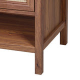 Jasper Rattan Modern Coastal 2-Shelf Bath Vanity Cabinet Only (Sink Basin Not Included) - JONATHAN Y