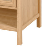 Jasper Rattan Modern Coastal 2-Shelf Bath Vanity Cabinet Only (Sink Basin Not Included)