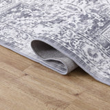 Eleanor Vintage Medallion Border Machine-washable Area Rug