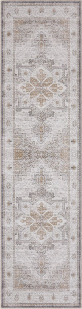 Eleanor Vintage Medallion Border Machine-washable Area Rug