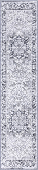 Eleanor Vintage Medallion Border Machine-washable Area Rug