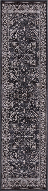 Eleanor Vintage Medallion Border Machine-washable Area Rug