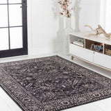 Eleanor Vintage Medallion Border Machine-washable Area Rug