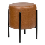 Silvia 18.5" Modern Metal/Bouclé Cushioned Vanity Stool - JONATHAN Y