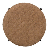 Silvia 18.5" Modern Metal/Bouclé Cushioned Vanity Stool - JONATHAN Y