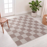 Rook Checkerboard Non-slip Machine-washable Area Rug