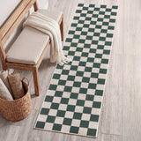 Rook Checkerboard Non-slip Machine-washable Area Rug