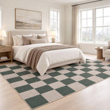 Rook Checkerboard Non-slip Machine-washable Area Rug