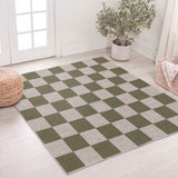 Rook Checkerboard Non-slip Machine-washable Area Rug