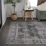 Alanya Ornate Medallion Washable Area Rug