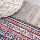 Dalyan Geometric Medallions Washable Area Rug