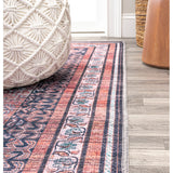 Dalyan Geometric Medallions Washable Area Rug