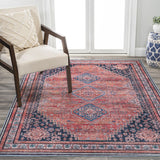 Dalyan Geometric Medallions Washable Area Rug