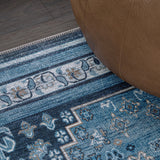 Dalyan Geometric Medallions Washable Area Rug