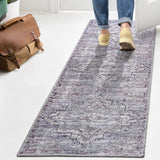 Didim Boho Gray Medallion Washable Area Rug