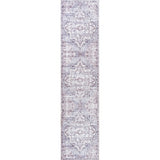 Didim Boho Gray Medallion Washable Area Rug