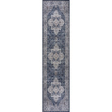 Didim Boho Gray Medallion Washable Area Rug