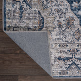 Didim Boho Gray Medallion Washable Area Rug