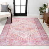 Alacati Ogee Medallion Washable Area Rug