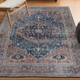 Alacati Ogee Medallion Washable Area Rug