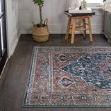 Alacati Ogee Medallion Washable Area Rug