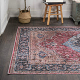 Alacati Ogee Medallion Washable Area Rug