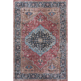 Alacati Ogee Medallion Washable Area Rug